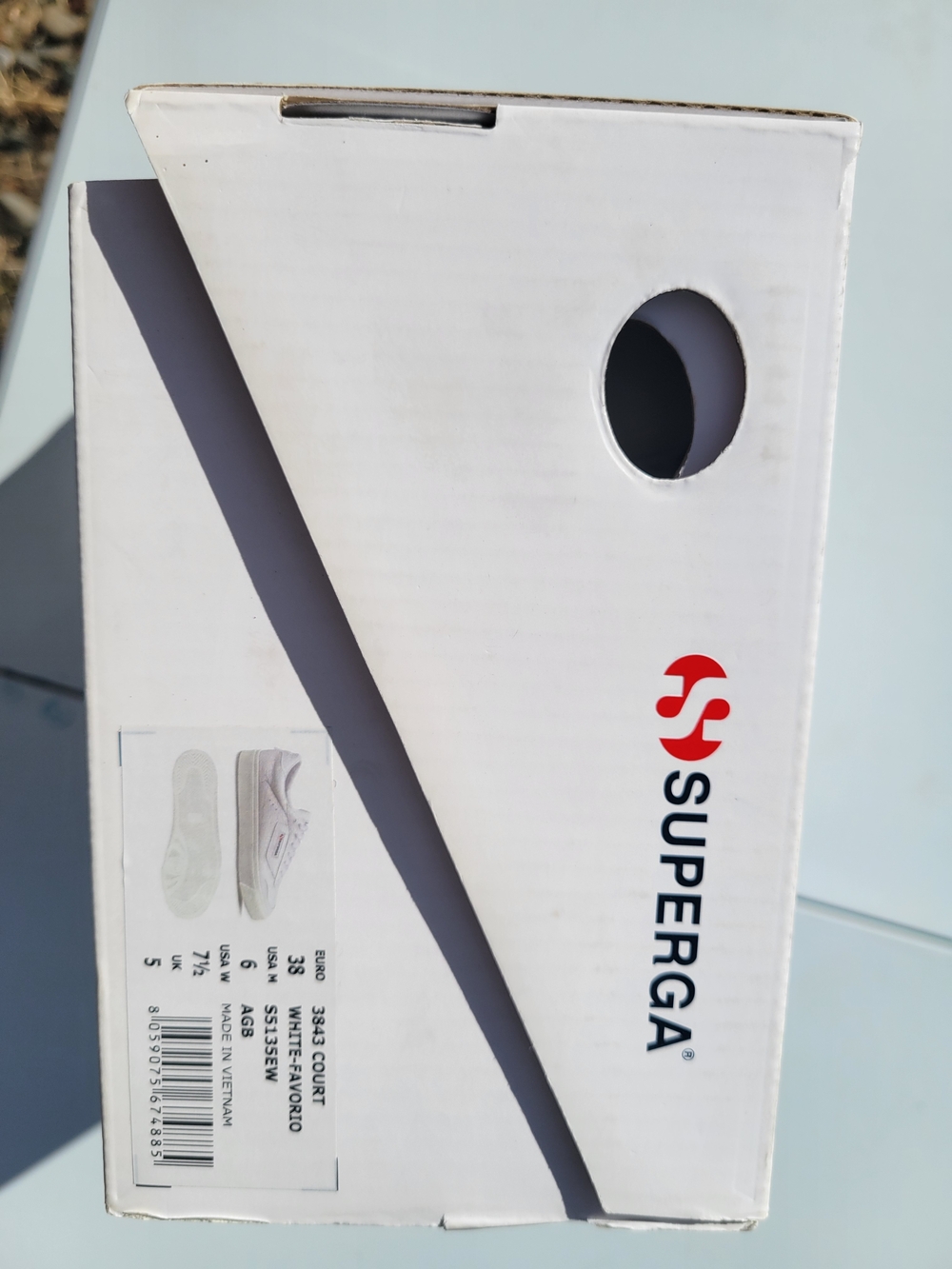 Superga White Leather Low-Top Sneakers - Picture 7 of 7